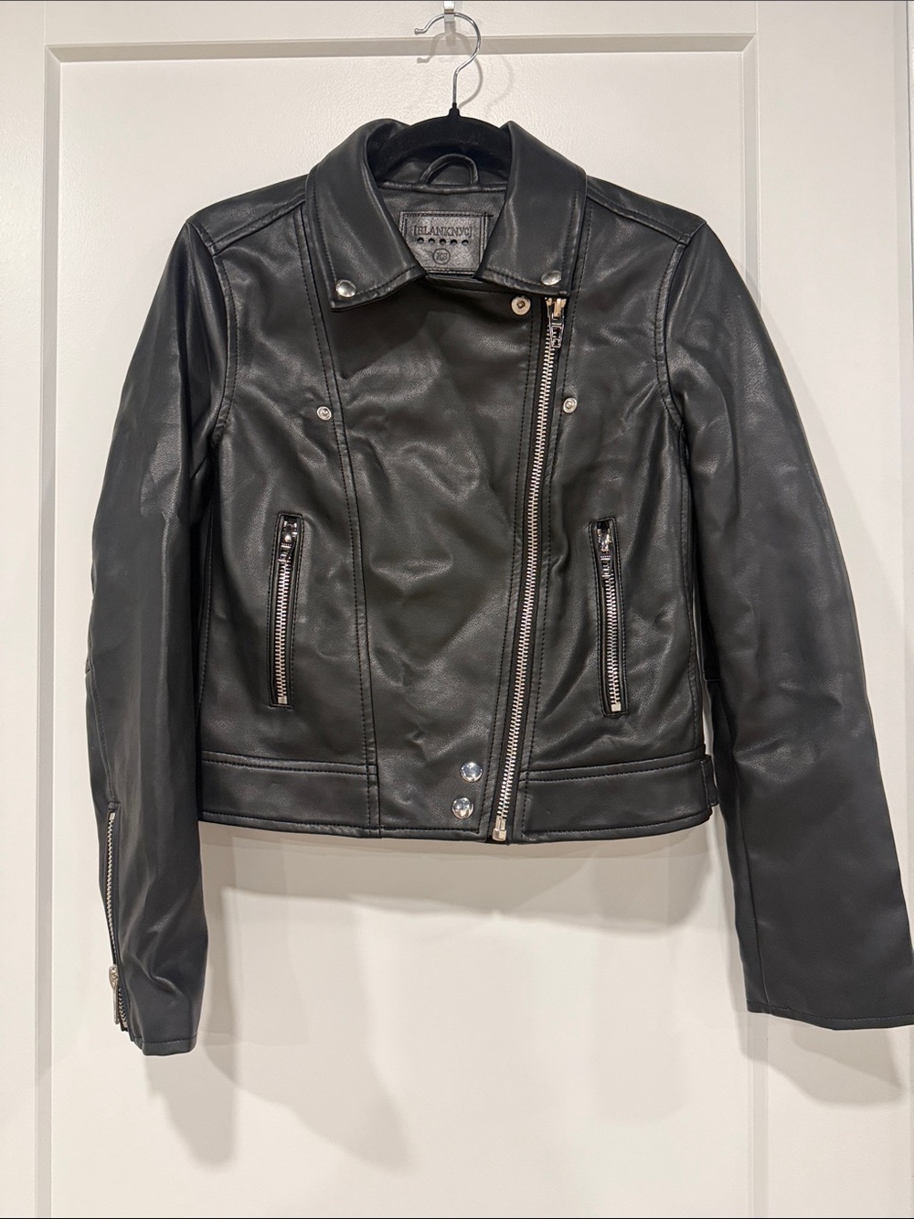 Blank NYC Black Faux Leather Biker Jacket